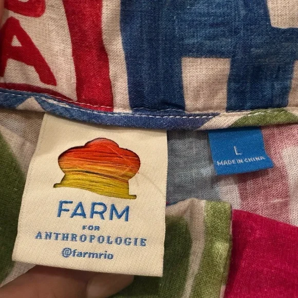 Anthropologie x Farm Rio Multicolor Graphic Palazzo Pants - Picture 4 of 5